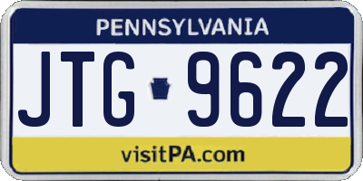 PA license plate JTG9622