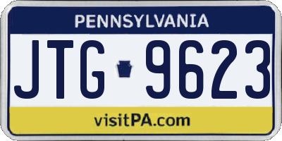 PA license plate JTG9623