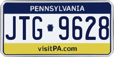 PA license plate JTG9628