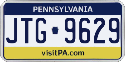 PA license plate JTG9629