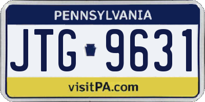 PA license plate JTG9631