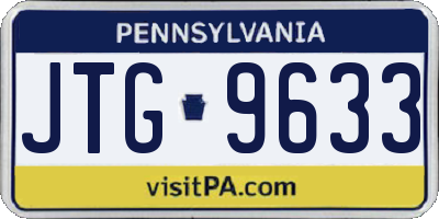 PA license plate JTG9633