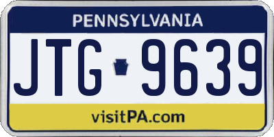 PA license plate JTG9639
