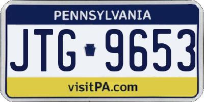 PA license plate JTG9653