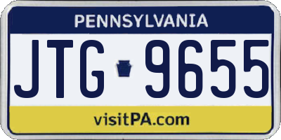 PA license plate JTG9655