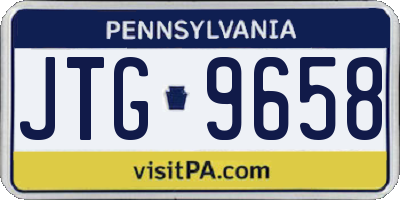 PA license plate JTG9658