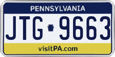 PA license plate JTG9663