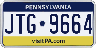 PA license plate JTG9664