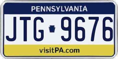 PA license plate JTG9676