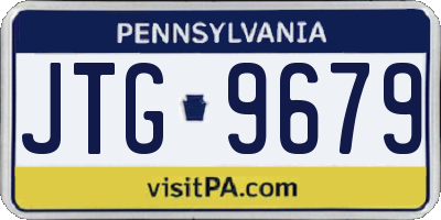 PA license plate JTG9679