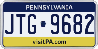 PA license plate JTG9682