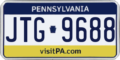 PA license plate JTG9688