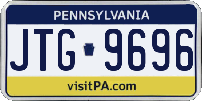PA license plate JTG9696