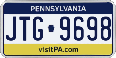 PA license plate JTG9698