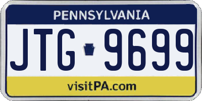 PA license plate JTG9699