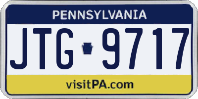 PA license plate JTG9717