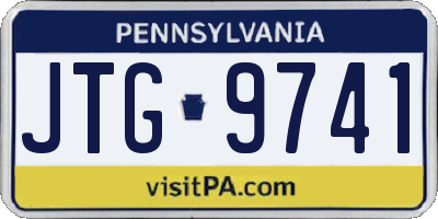 PA license plate JTG9741