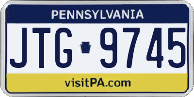 PA license plate JTG9745