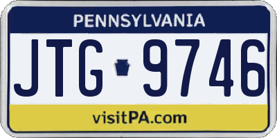 PA license plate JTG9746