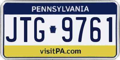 PA license plate JTG9761