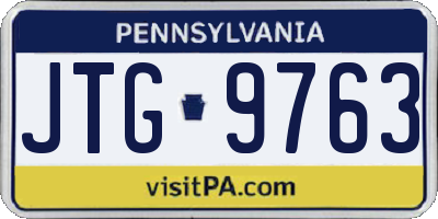 PA license plate JTG9763