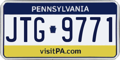 PA license plate JTG9771
