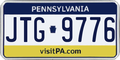 PA license plate JTG9776