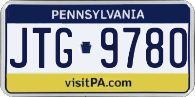 PA license plate JTG9780