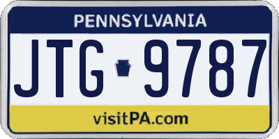 PA license plate JTG9787