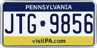 PA license plate JTG9856