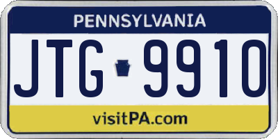 PA license plate JTG9910