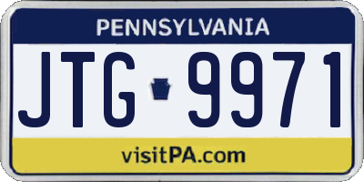 PA license plate JTG9971
