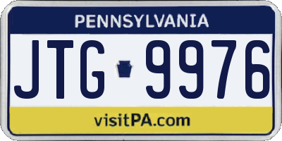 PA license plate JTG9976