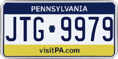 PA license plate JTG9979
