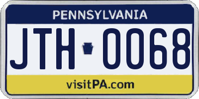 PA license plate JTH0068