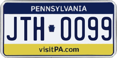 PA license plate JTH0099
