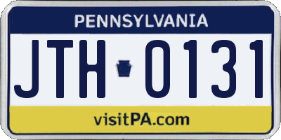 PA license plate JTH0131