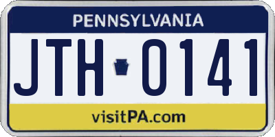 PA license plate JTH0141