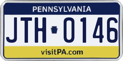 PA license plate JTH0146