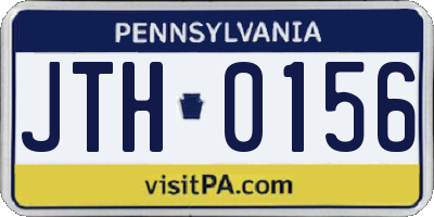 PA license plate JTH0156
