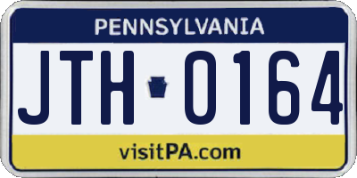 PA license plate JTH0164