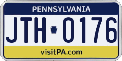 PA license plate JTH0176