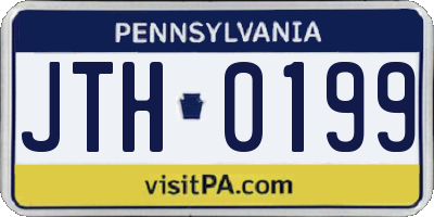 PA license plate JTH0199