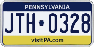 PA license plate JTH0328