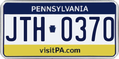 PA license plate JTH0370