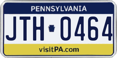 PA license plate JTH0464