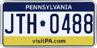 PA license plate JTH0488