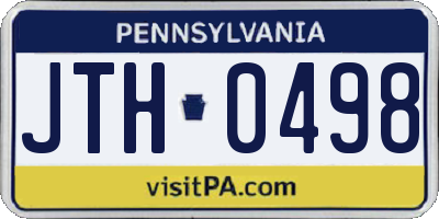 PA license plate JTH0498