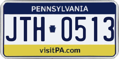 PA license plate JTH0513