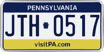PA license plate JTH0517